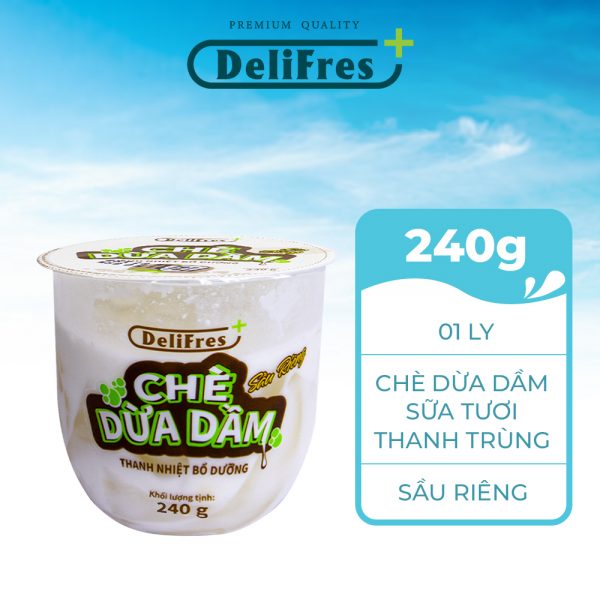 Chè Dừa Dầm Delifres+ Sầu Riêng | 240g