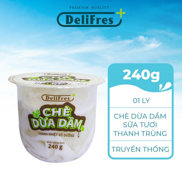 Chè Dừa Dầm Delifres+ Truyền Thống | 240g